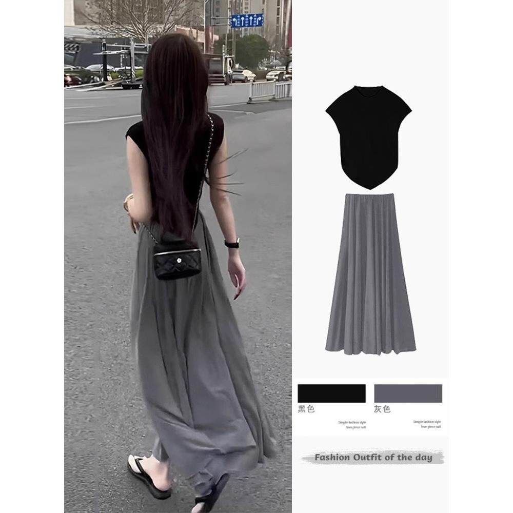 日系减龄一整套女夏季新款ootd穿搭巨好看的风情万种超火连衣裙子