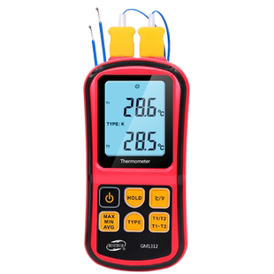 标智GM1312接触测温仪双通道热电偶温度计高精度测温仪电子温度计