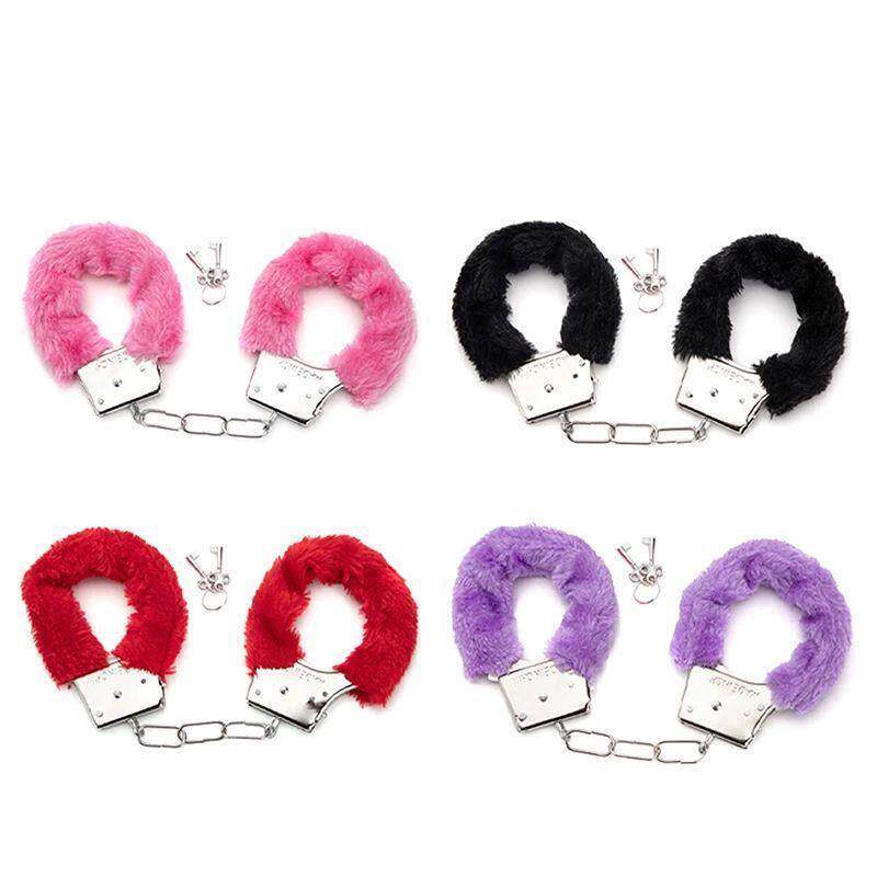 Plush Handcuffs With Key Wrist Brace Anklet Bracelet Adult