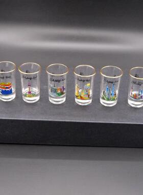 souvenir 6-pack tequila base shot glass set shanghai china