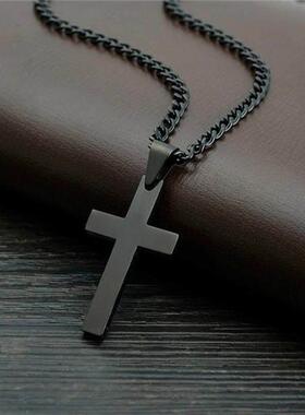 Stainless Steel Cross Necklace for Men Vintage Cross Pendant