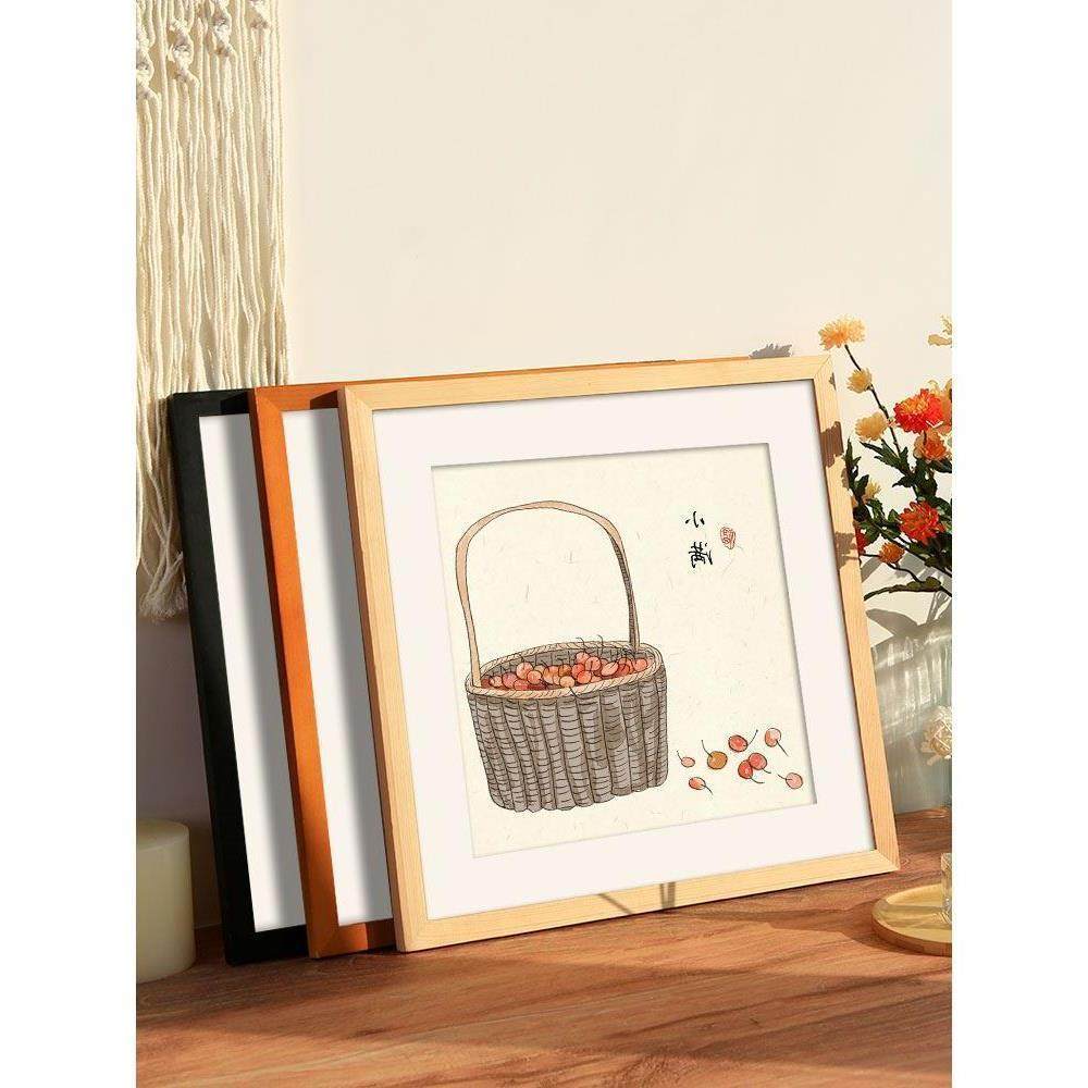 Nordic simple wooden photo frame square picture frames 相框0