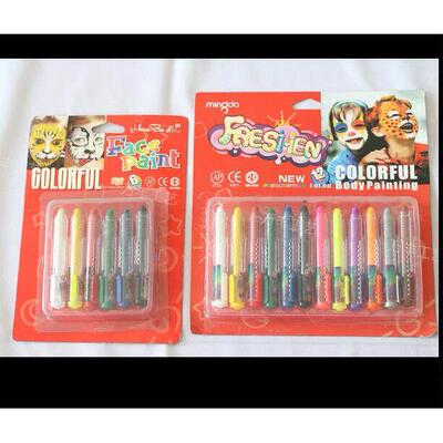 12 Colors Face Painting Pencils Face Paint Colorful Crayon H