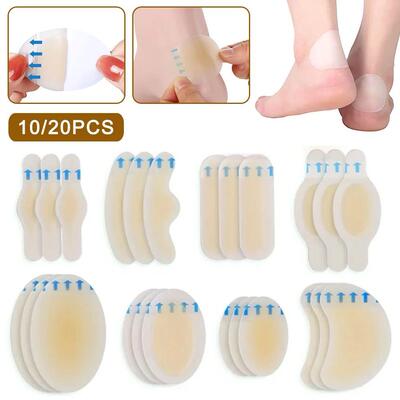 10/20pcs Hydrocolloid Pads Dressing Heel Tape Anti-Wear Ban