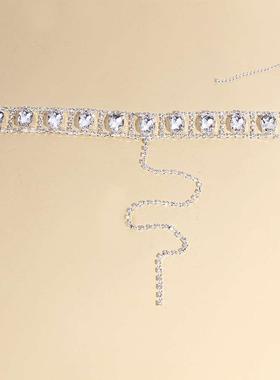 Jewelry long gem neck necklace dress accessories fashion dia