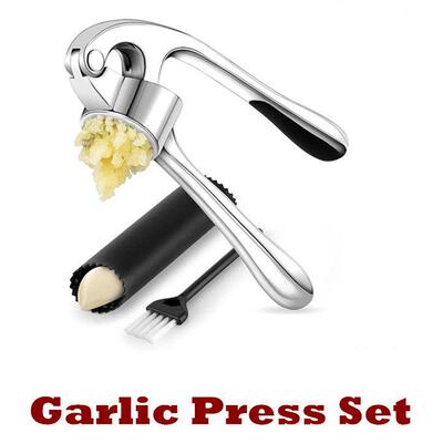 Garlic Press Set Garlic Mincer Tool Kitchen Gadgets