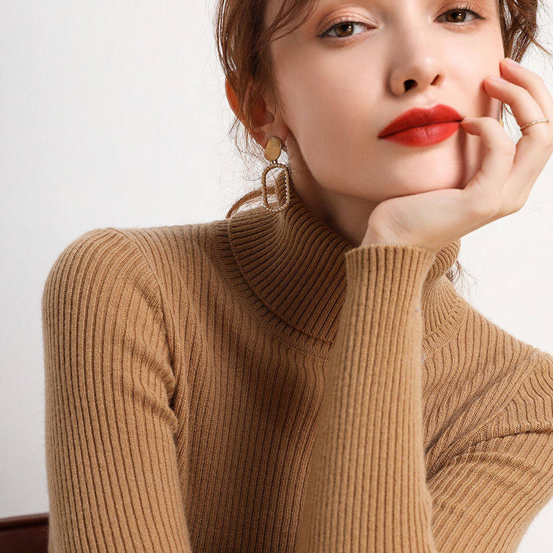 turtleneck cashmere sweater women korean style oversized kni