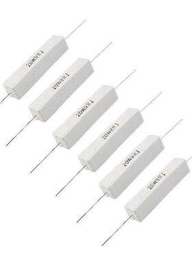 6 Pcs Wire Wound Ceramic Cement Resistor 8 Ohm 20W 5%