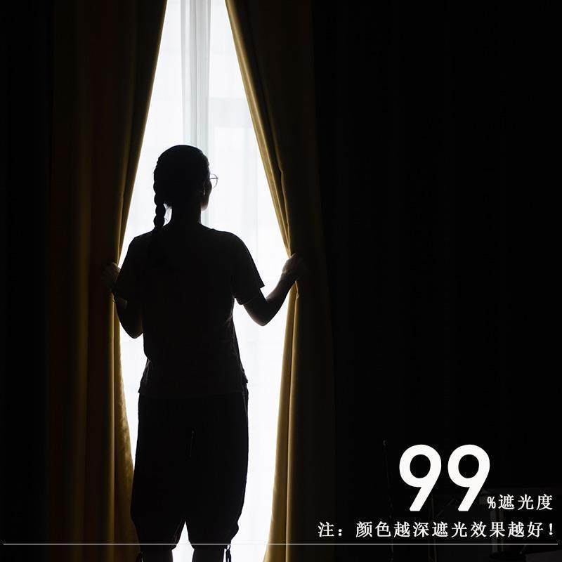 Blackout curtains bedroom modern minimalist style Nordic