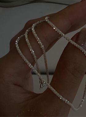 Necklaces 简约ins风菜花链波光粼粼锁骨链满天星项圈颈链项链女