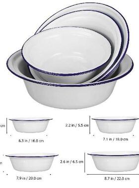 Enamel Bowl Set Retro Bowls for Kitchen Unbreakable