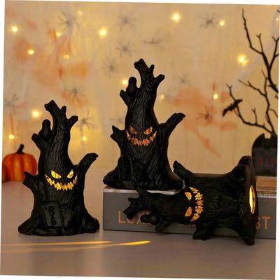 Halloween Ghost Tree Led Glow Ghost Lights Horrific Atmosphe