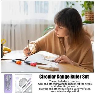 Protractor And Compass Set Student Geometry Math Set Draftin