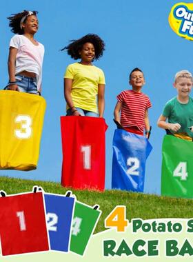 4PCS Outdoor Sports Props Kangaroo Jumping Bag Sack Race Gam