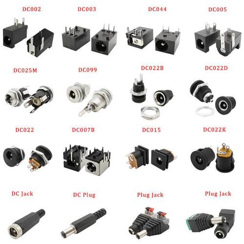 10Pcs DC Power Jack Socket Connector 5.5*2.1mm 3.5x1.3mm Mal