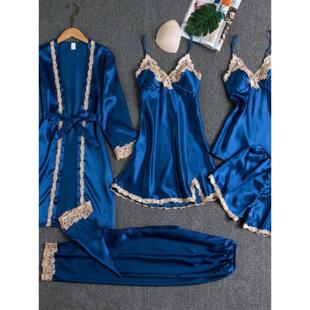 Sleepwear sexy suspender sleepwear thin home clothing 睡衣女