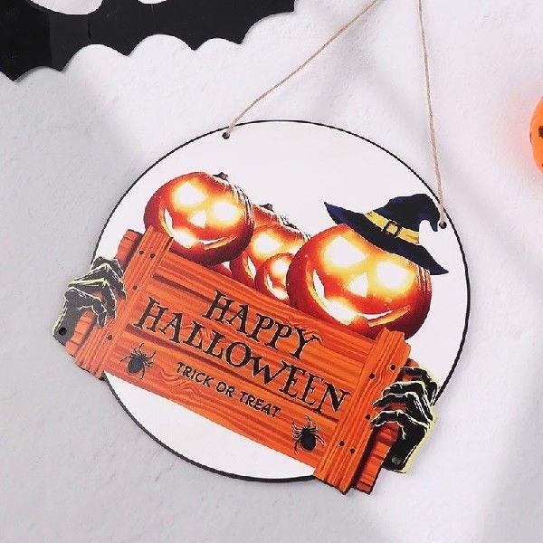 Halloween Wooden Sign Pumpkin With Hat Wooden Sign Suitable