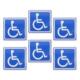 Sheets Symbol Disabled Signage Wheelchair Labels Decals