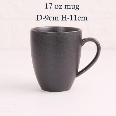 ceramic black plates bowl dinnerware Set of 4 set of 16件套