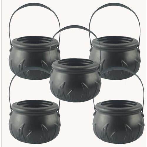 10pc Halloween Prop PP Witch Cauldron Skull Pot Candy Kettle