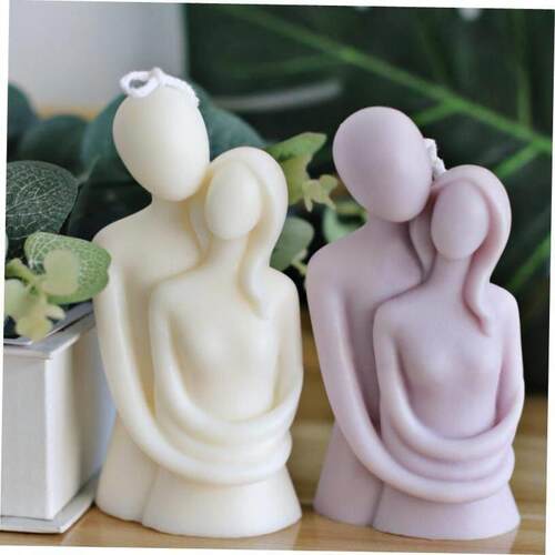 Large D Romantic Couple Portrait Lovers Silicone Candle