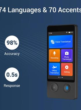Wooask W12 Translator Device,Two Way Real Time Voice Transla