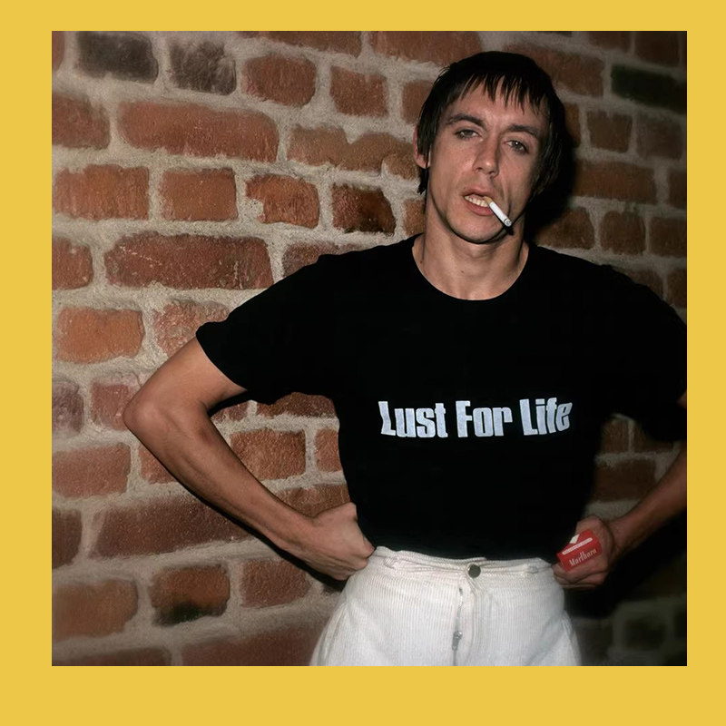 朋克教父同款t恤伊基·波普iggy pop纯棉圆领摇滚tee男女宽松半袖