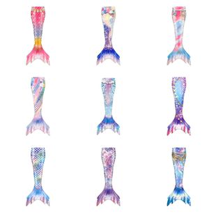 儿童人鱼鱼尾人鱼姬裙子 夏季 新款 网红女童成人美人鱼泳衣尾巴新款