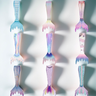 夏季 单尾巴裙 儿童美人鱼泳衣女童美人鱼男童鱼尾巴女童公主裙服装