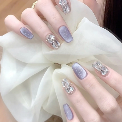 紫水晶猫眼穿戴甲高级感小众显白