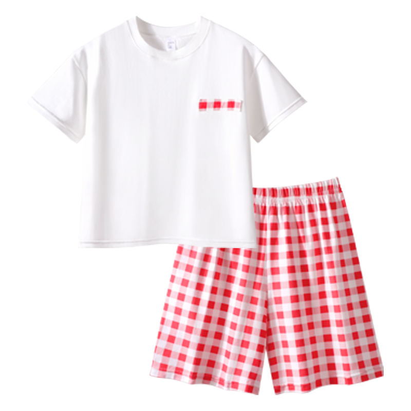 少女睡衣纯棉女大童家居服短袖短裤两件套女童休闲服套装女孩夏装