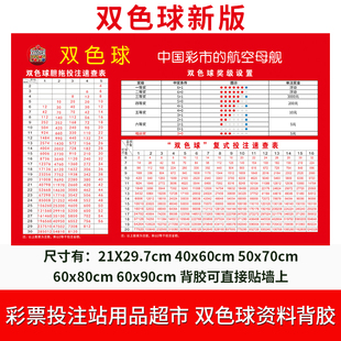 彩票店双色球胆拖投注价格表玩法介绍宣传海报福彩投注站贴纸6005