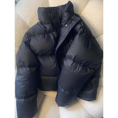 90白鸭绒羽绒服女小个子2025新款黑色短款面包服加厚保暖冬季外套