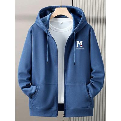 Mostarsea~秋冬连帽开衫卫衣男宽松大码拉炼外套休闲加厚运动夹克