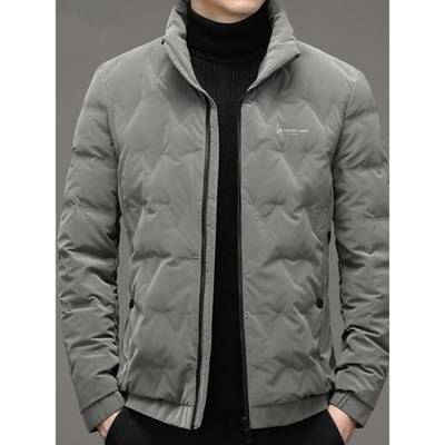 轻薄羽绒服男短款2025冬季新款时尚休闲商务上衣立领加厚百搭外套