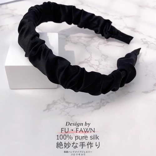 网红外出真丝高级感发箍女高颅顶