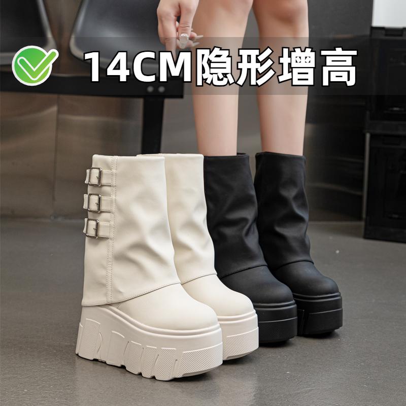 ZYIYI内增高超高跟裤管靴