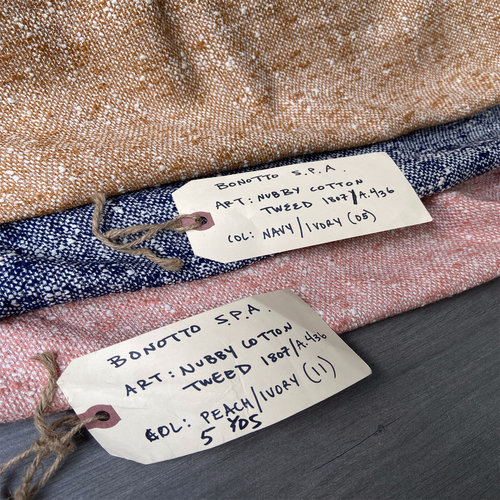 布队BONOTTO棉质地花呢布料