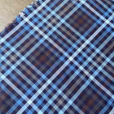 100%棉衬衫裙子格纹albini布料