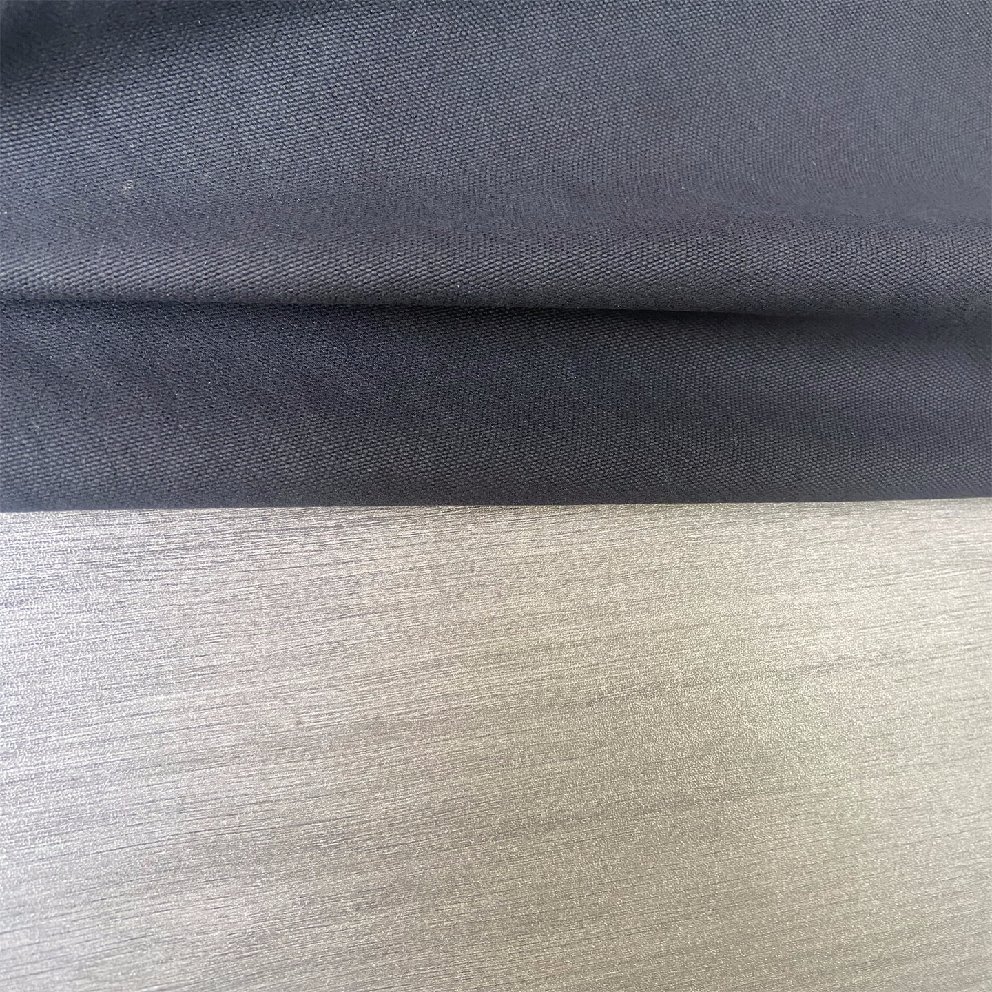 意大利黑色纯棉帆布舒适亲肤设计感衬衫裙子裤子不透面料微砂洗