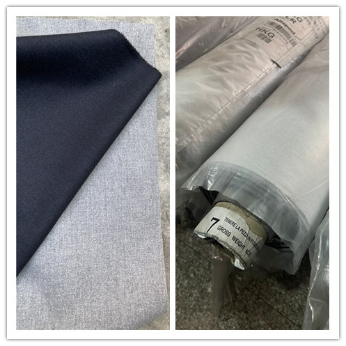 精纺法兰绒反面覆膜意大利面料