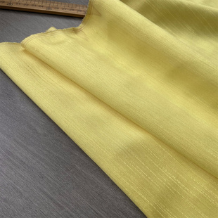 特价老真丝55姆米里黄色挺括布料洋行出设计师手工饰品布料