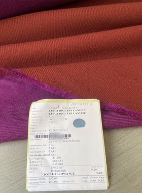 走秀款RICCERI重磅意大利ding级羊毛100%双层双面高级粗花呢布料