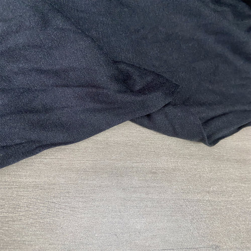 布队28姆米纯黑色柞蚕丝针织布料