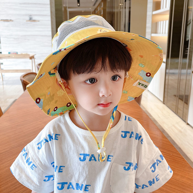 儿童防晒帽可调节夏季薄款图片
