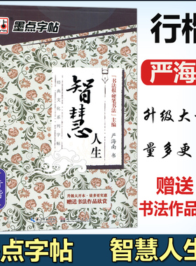 墨点字帖 智慧人生行楷 经典文化系列字帖严海南 初高中学生行楷手写练字字帖临摹含描摹纸硬笔书法速成