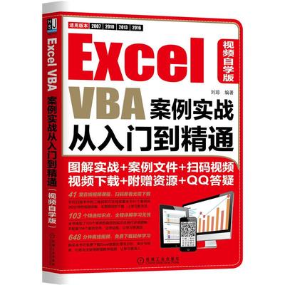 机工  Excel VBA案例实战从入门到精通（视频自学版） 刘琼等