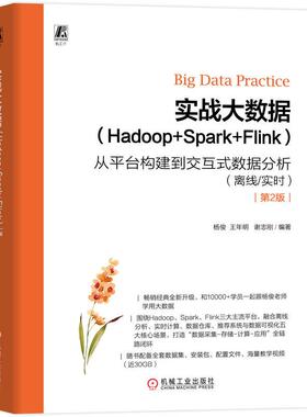 官方正版 实战大数据（Hadoop+Spark+Flink）——从平台构建到交互式数据分析（离线/实时）第2版 杨俊  王年明   谢志刚