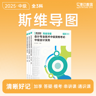 2025斯尔教育中级斯维导图全套