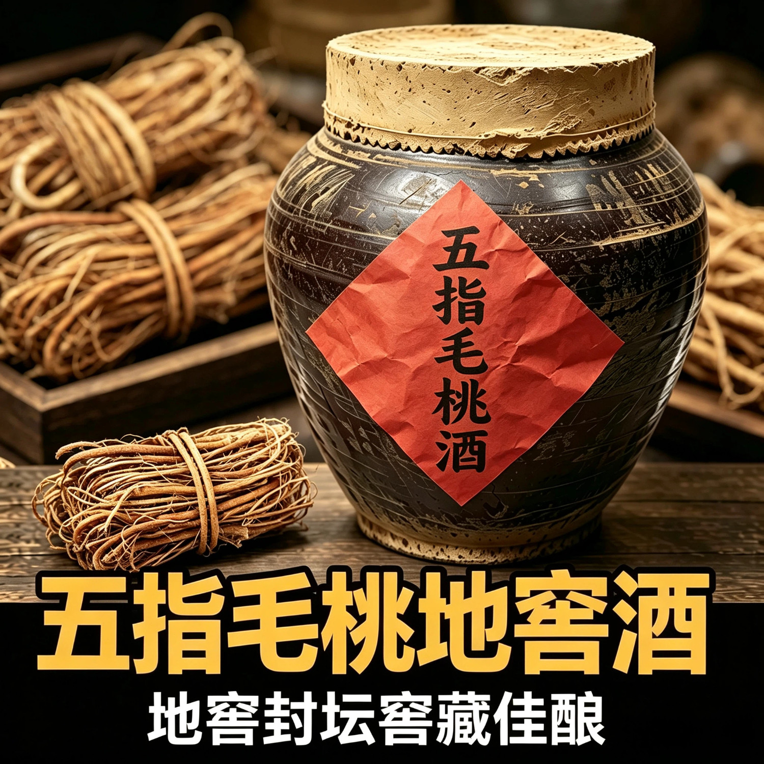 五指毛桃地窖酒黄精枸杞酒10斤
